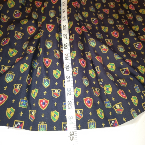 Vintage Chaus Rayon Pleated Novelty Midi Skirt - Picture 9 of 10